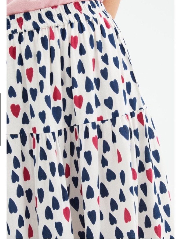 Compaia Fantastica Multicolor Polka Dot Midi Skirt
